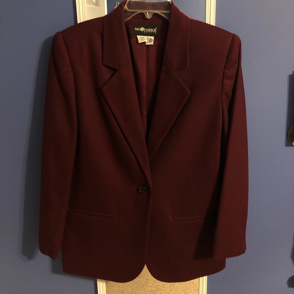 Vintage 80s 90s maroon blazer